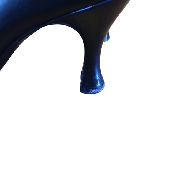 Dolce & Gabanna Fur Top Heel Logo Loafers Womans size 9 / 39 & 1/2 Black - Picture 5 of 12